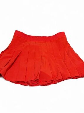Red Pleated Mini Skirt - Women's Skirt